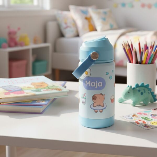 Barneflaske på et bord